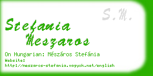 stefania meszaros business card