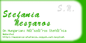 stefania meszaros business card